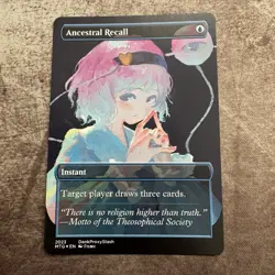 Ancestral Recall - Custom Art MTG Magic The Gathering Playtest Card - Image 1