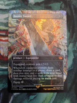 Borderless Foil Buster Sword 0351 MTG Final Fantasy - Free Shipping - Image 1