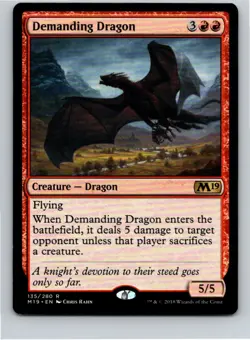 Magic the Gathering Demanding Dragon Core Set 2019 MTG Free Shipping! - Image 1