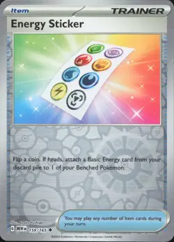 Pokemon Energy Sticker 159/165 Uncommon 151 Reverse Holo Near Mint - Image 1