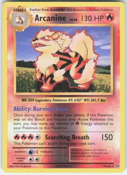 Arcanine 18/108 Rare Evolutions Pokemon Reverse Holo Near Mint - Image 1