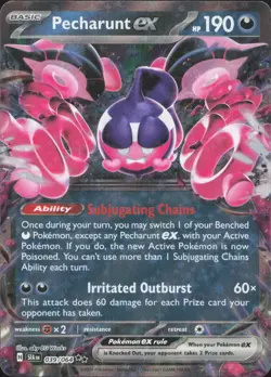 Pokemon Pecharunt ex 039/064 Double Rare Shrouded Fable Holo Near Mint - Image 1
