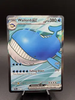 Wailord ex 097/084 Pitch Black Full Art Ultra Rare Pokemon TCG NM - Image 1