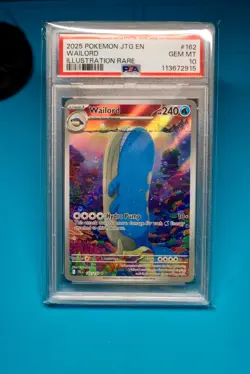 PSA 10 Wailord Illustration Rare Holo 162/159 Journey Together EN 2025 - Image 1
