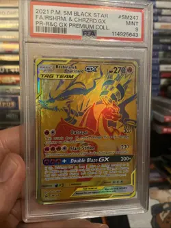 Pokemon Reshiram & Charizard GX SM247 SM Black Star Promo Holo Tag Team PSA 9 - Image 2