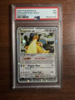 Dragonite EX Holo Ultra Rare 90/97 EX Dragon Pokemon Englsih PSA 7 NM - Image 1
