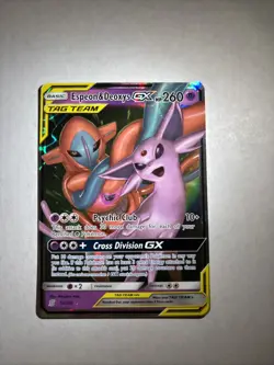 Pokemon TCG Espeon & Deoxys GX Sun & Moon Unified Minds Tag Team 72/226 - Image 1