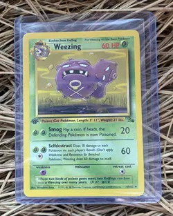 Weezing 1st Edition Fossil 45/62 - Pokemon TCG 1999 - WotC Wizards - MP - Image 1