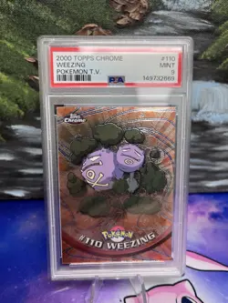 2000 TOPPS CHROME WEEZING POKEMON T.V. #110 PSA MINT 9 - Image 1