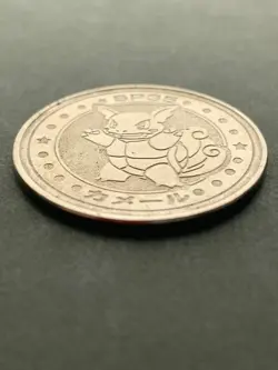 Wartortle SP35 medal coin Pokemon Japanese Pokemon Meiji Juice NINTENDO Rare - Image 2