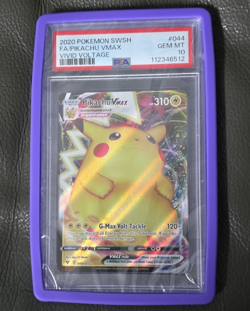 2020 POKEMON VIVID VOLTAGE PIKACHU VMAX FULL ART PSA 10 GEM MINT #044 - Image 1
