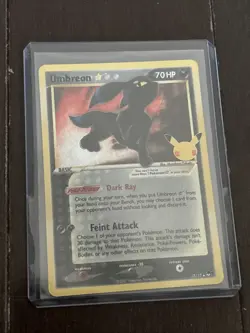 Pokemon TCG: Umbreon Gold Star 17/17 Celebrations 25th Anniversary NM - Image 1
