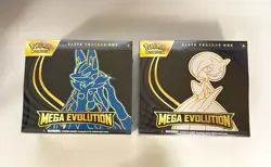 Pokemon TCG Mega Evolution ETB 2 Box Lot Lucario Gardevoir SEALED - Image 1