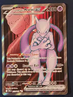 The Pokemon Company Team Rocket's Mewtwo ex 213/182 SV10 Holo Double Rare EN - Image 1