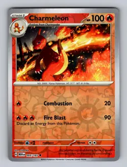 Charmeleon 005/165 Uncommon 151 Pokemon Reverse Holo Near Mint - Image 1