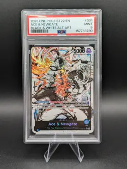 2025 ONE PIECE STARTER DECK ST22-ACE & NEWGATE #001 ACE & NEWGATE PSA 9 - Image 1
