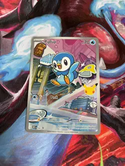 Pokemon TCG Piplup 042 30th Anniversary Illustration Rare First Partner Promo - Image 1