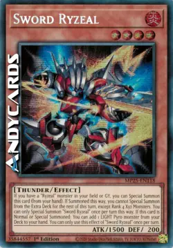 SWORD RYZEAL • (Ryzeal Spada) • Segreta Prismatica • MP25 EN118 • 1Ed • Yugioh! - Image 1