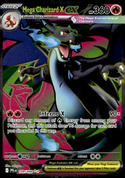 Mega Charizard X ex - Holo Ultra Rare ME02: Phantasmal Flames 109/094 NM - Image 1