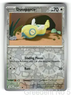 Dunsparce 120/159 Common Journey Together Pokemon Reverse Holo Near Mint - Image 1