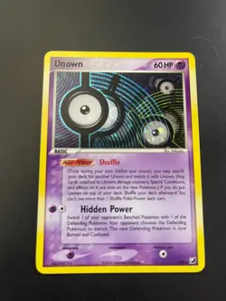 Unown 1/28 Holo EX Unseen Forces Vintage Pokemon Card NM - Image 1