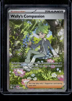 Wally's Compassion 186/132 SIR Mega Evolution NM English Pokemon Card ME01 - Image 1