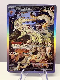 FANART Pokemon Ninetales Illustration Rare Japanese Painting Custom Fan Card Art - Image 1