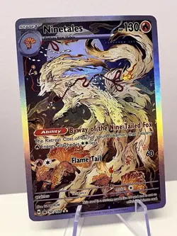 FANART Pokemon Ninetales Illustration Rare Japanese Painting Custom Fan Card Art - Image 5
