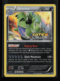 Tyranitar #XY130 - Fates Collide Stamped Prerelease Promo Pokemon Card - Image 1