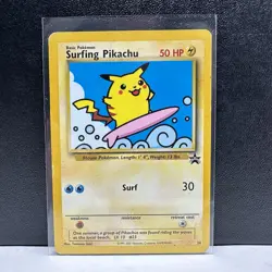 Pokemon TCG Surfing Pikachu Black Star Promo 28/53 WOTC League 2001 HP Card - Image 1