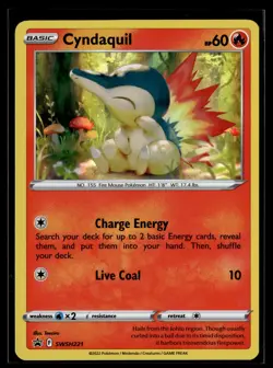 Pokemon TCG SWSH Promo Cards #SWSH221 Cyndaquil Vertical Sheen Holo - Image 1