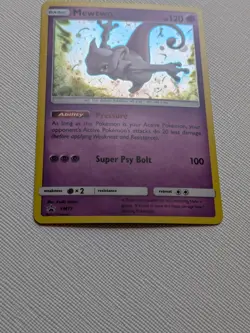 Pokemon TCG Mewtwo Promo SM77 Sun & Moon Promos Holo - LP *Indentation on back* - Image 3
