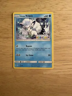 Pokemon Alolan Vulpix Card 21/145 Build-A-Bear Workshop Promo Stamped Card - Image 1
