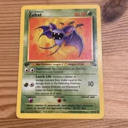 Pokemon Team Rocket Zubat 70/82 1st Edition 1999 WOTC Card - Image 1