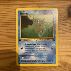 Horsea 49/62 1st Edition Pokemon Card Fossil Common WOTC NM - Image 1