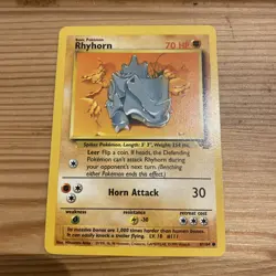 Pokemon Card Rhyhorn Jungle 1st Edition Common 61/64 - Image 1