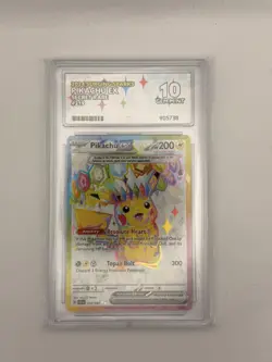 Pokemon TCG Surging Sparks Pikachu EX 219/191 GEM 💎 MINT ACE 10 Perfect Subs - Image 1