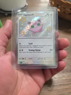 Jigglypuff 198/091 NM/MT Rare Scarlet and Violet Paldean Fates Baby Shiny - Image 1