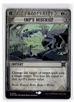 Imp's Mischief 15 Outlaws of Thunder Junction: Breaking News MTG Foil NM - Image 1