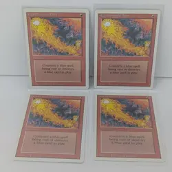 Red Elemental Blast Lot of 4 - Magic The Gathering MTG - Revised! - Image 1