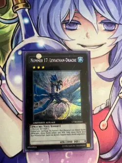NUMBER 17: LEVIATHAN DRAGON GERMAN SECRET RARE CT08-EN001 DE001 NEAR MINT YUGIOH - Image 1