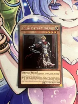 NOBLE KNIGHT MEDRAUT PLATINUM RARE GERMAN NKRT-EN006 DE006 NEAR MINT YUGIOH - Image 1