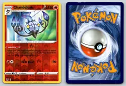 CHANDELURE 026/196 HOLO R LOST ORIGIN POKEMON REVERSE HOLO MP SUI - Image 3