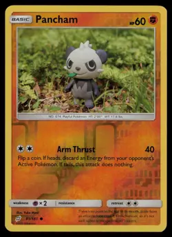 Pancham 81/181 Common Team Up Pokemon Reverse Holo Lightly Played - Image 1
