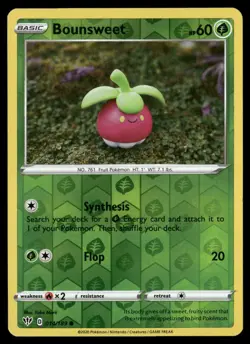 Bounsweet 014/189 Common Darkness Ablaze Pokemon Reverse Holo NM/M - Image 1