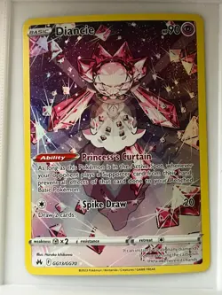 Diancie GG13/GG70 Holo Crown Zenith Galarian Gallery Pokemon NM - Image 1