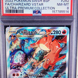 Pokemon Charizard VSTAR SWSH262 SWSH Promo Full Art Holo PSA 8 2022 - Image 1