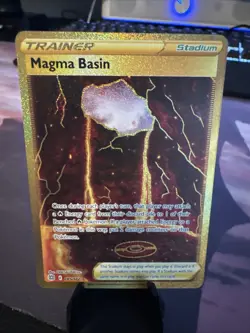 Magma Basin 185/172 Gold Secret Rare Brilliant Stars Pokemon NM - Image 1