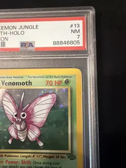 1999 POKEMON JUNGLE 1ST ED #13 VENOMOTH-HOLO PSA 7 - Image 4