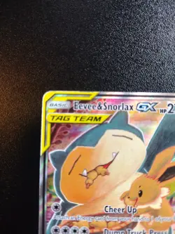 FULL ART Eevee & Snorlax GX ULTRA RARE SM Tag Team Up SM169 Pokemon TCG Promo LP - Image 2